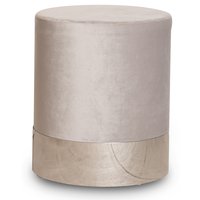 Puffa sittepuff sylinderformet - Beige/Sølv Puffa sittepuff sylinderformet - Beige/Sølv