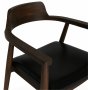 Alvares lenestol - Teak/Sort PU
