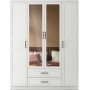 Henna garderobe 140 x 50 x 210 cm - Hvit