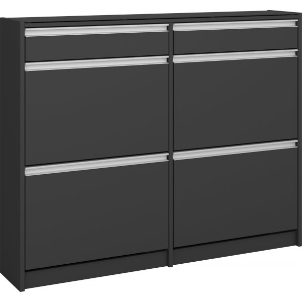 Skyline skoskap 123,5 x 24,2 x 98,5 cm - Svart