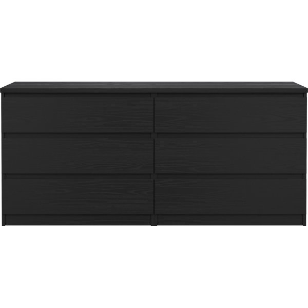 Naia kommode med 6 skuffer - Sort boks