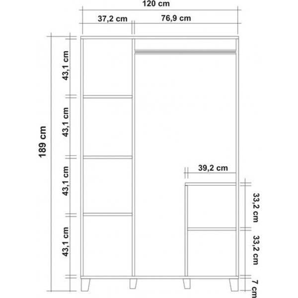 Live Desert garderobe - Pine Live Desert garderobe - Pine