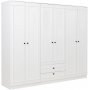 Lia garderobe 210 x 52 x 178 cm - Hvit