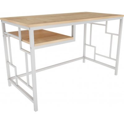 Kennesaw skrivebord 120 x 60 cm - Hvit/eik