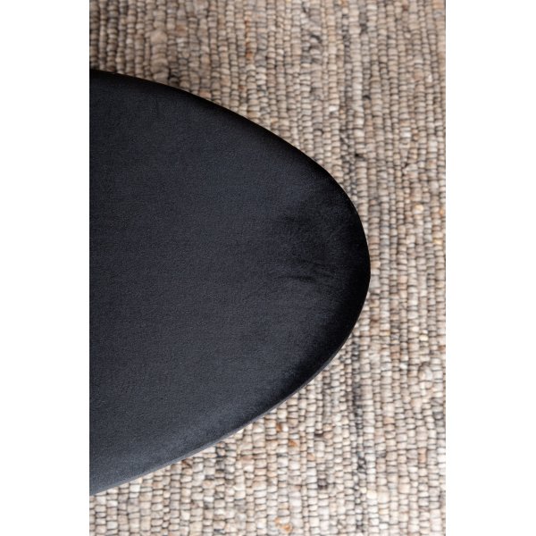 Rino sittepuff - Svart flyel