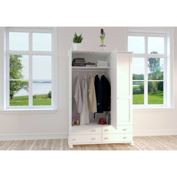 Richmond garderobeskap med 3 dører - Hvit Richmond garderobeskap med 3 dører - Hvit