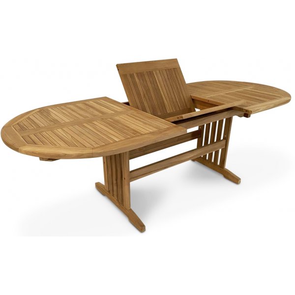 Grunnebo ovalt spisebord 180-240 cm butterfly - Teak + Tekstilrens for møbler Grunnebo ovalt spisebord 180-240 cm butterfly - Teak + Tekstilrens for møbler