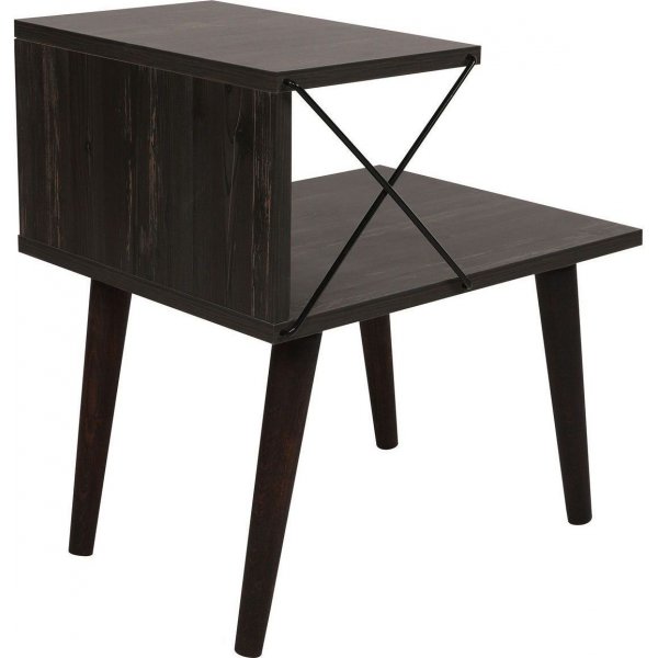 Cross nattbord - Mrkebrun