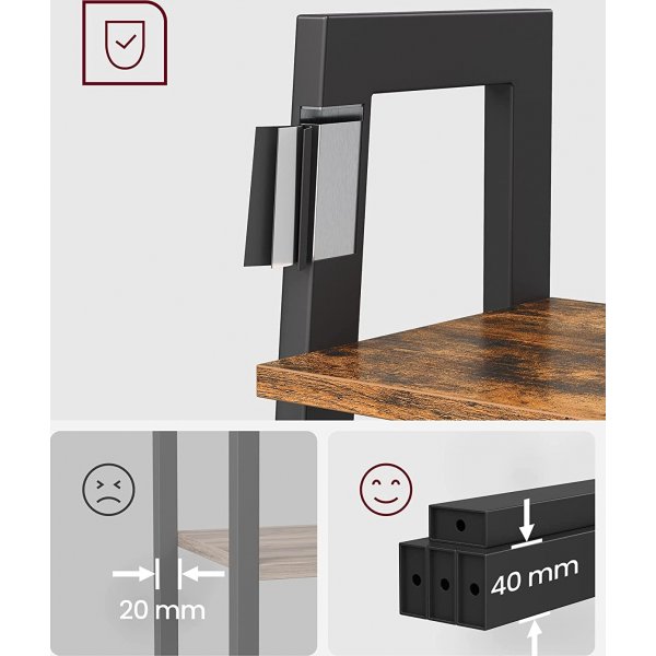 Petter trinnhylle 172 cm - Brun/svart Petter trinnhylle 172 cm - Brun/svart
