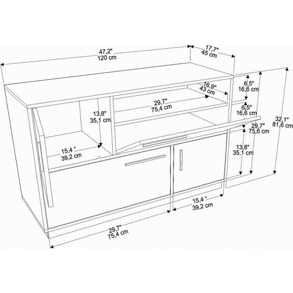 Mares skap - Hvit/grå Mares skap - Hvit/grå
