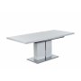 Rartliff spisebord 160-200 cm uttrekkbart - Hvit / Metall