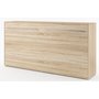 Sengeskap compact living horisontalt (90 x 200 cm fellbar seng) - Lys eik