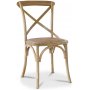 Paris spisegruppe 180 cm bord svart + 6 st Gaston spisestoler i natur