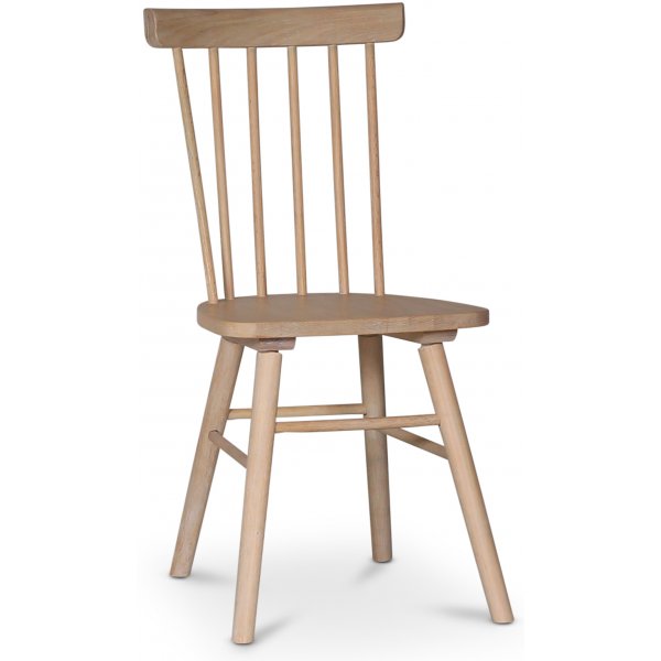 Fr spisegruppe; Fr klaffbord i whitewash med 4 Orust pinnestoler i whitewash