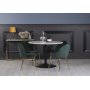 Plaza spisegruppe, marmorbord med 4 st Plaza flyelstoler - Grnn/Messing/Svart