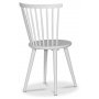 Cleo spisegruppe, rundt bord 110 cm, inkludert 4 stk. hvite Castor pinnestoler - mrk eikefiner
