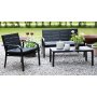 Alesund Sofagruppe med bord (2+1+1+bord) - Svart