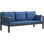 Kappis 3-seters utesofa - Svart/bl