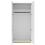 Dayna garderobe - Hvit/riviera eik