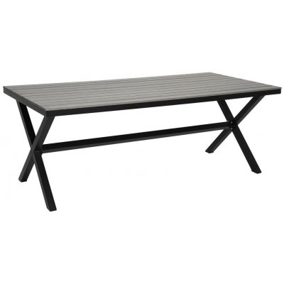 Stokke spisebord 200 cm - Gr/svart + Mbelpleiesett for tekstiler