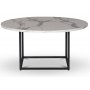 Sintorp rundt salongbord 90 cm - Hvit marmor (laminat) + Flekkfjerner for mbler