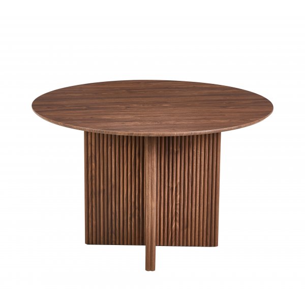 Spisegruppe Crossby bord �120cm i valn�tt med 4 Ludvig spisestoler i valn�tt