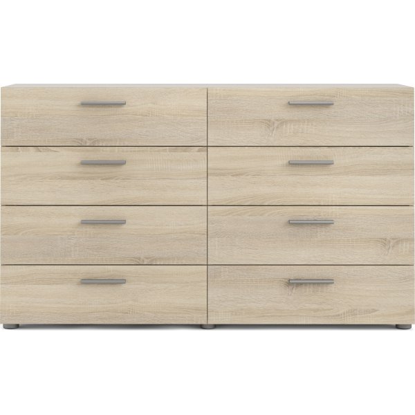 Pepe kommode med 8 skuffer - Eik