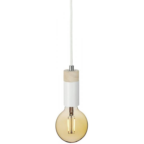 Spartan Wood taklampe - Hvit/tre