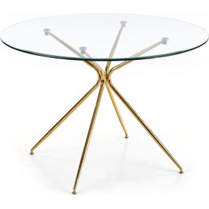Capo rundt spisebord med gyldne ben Ø110 cm