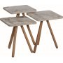 Trippelsett bord 34 x 34 cm - Grmarmorert