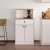 Cucina skap 64 x 45 x 129 cm - Hvit/furu