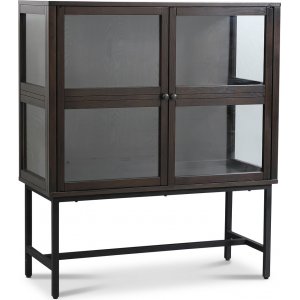 Lamier vitrineskap highboard - Brunbeiset + M�belf�tter