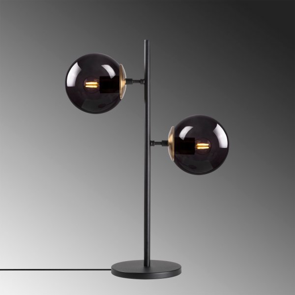 Fasett bordlampe, opal - Svart Fasett bordlampe, opal - Svart