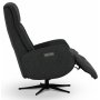 Marbck lyx recliner- lenestol (2 el-motorer) innebygget fotskammel - Mrkegrtt tystoff