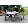 Stokke spisegruppe for uteplassen bord inkl. 4 stoler - Gr/Svart/Natur