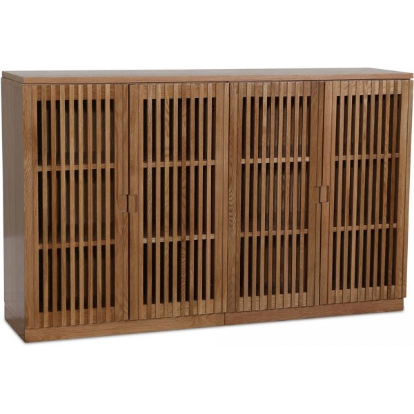 Level sideboard med dører i ribber B140 cm - Eik Level sideboard med dører i ribber B140 cm - Eik