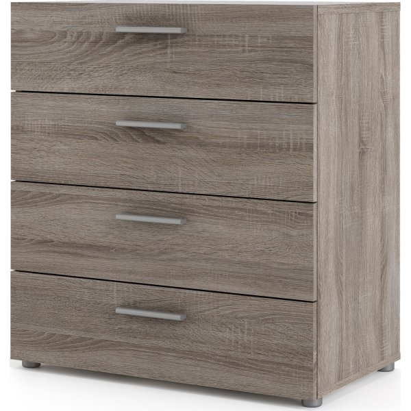 Pepe bred kommode med 4 skuffer - Trøffel Pepe bred kommode med 4 skuffer - Trøffel