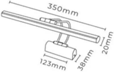 Fleet vegglampe B:35 cm - Krom