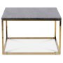 Accent stuebord 75 - Gr marmor / Blank messing