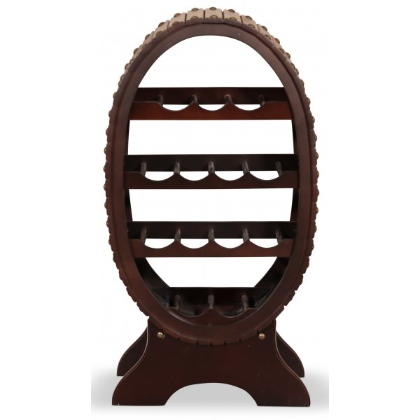 Tunnan vinstativ for 13 stk. flasker - Mahogny + Møbelføtter Tunnan vinstativ for 13 stk. flasker - Mahogny + Møbelføtter