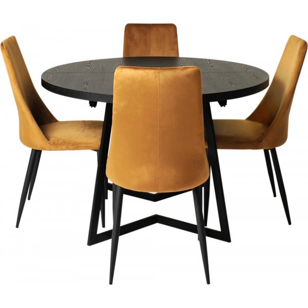 Wendi spisebord - Svart askfinér Wendi spisebord - Svart askfinér