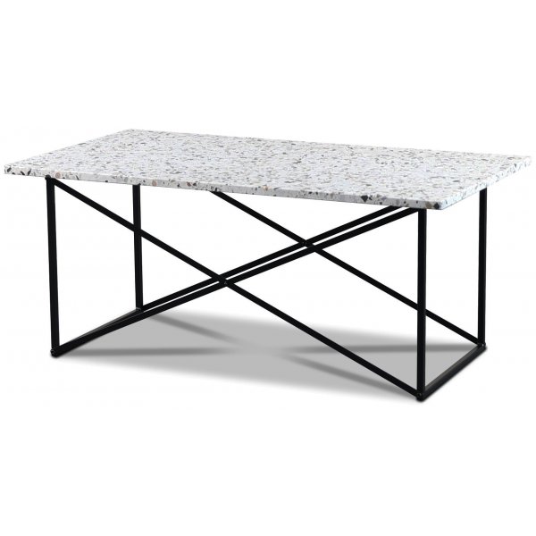 Terrazzo sofabord 110x60 cm - Cosmos Terrazzo & underdel palladium svart Terrazzo sofabord 110x60 cm - Cosmos Terrazzo & underdel palladium svart