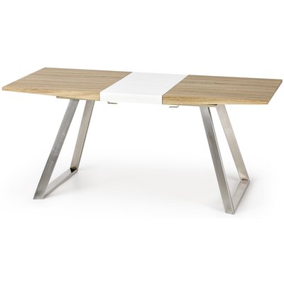 Cajsa spisebord 130-170 cm - Hvit/eik