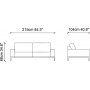 Secret 3-seters sofa - Gr