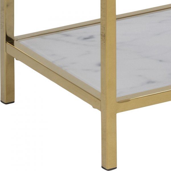 Alisma bokhylle 69,5 cm - Hvit marmor/gull Alisma bokhylle 69,5 cm - Hvit marmor/gull