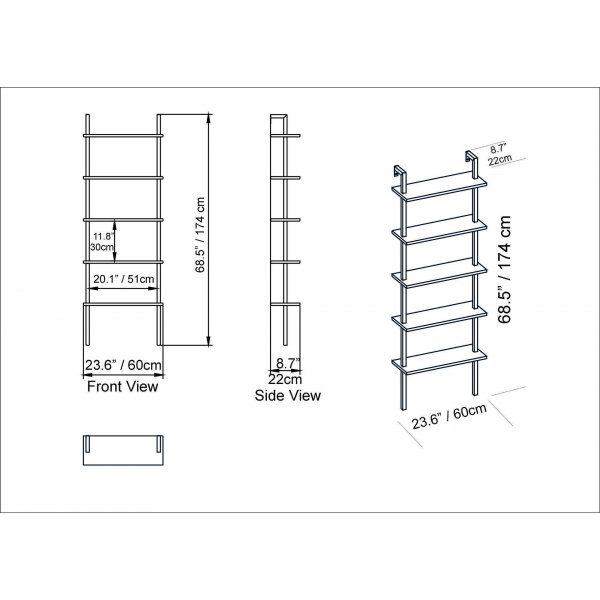 Piante bokhylle - Hvit