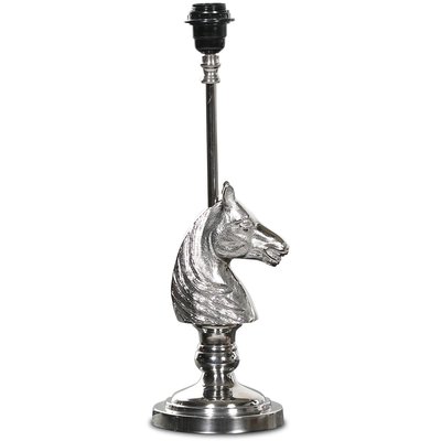 Lampefot med hest H42 cm - Slv