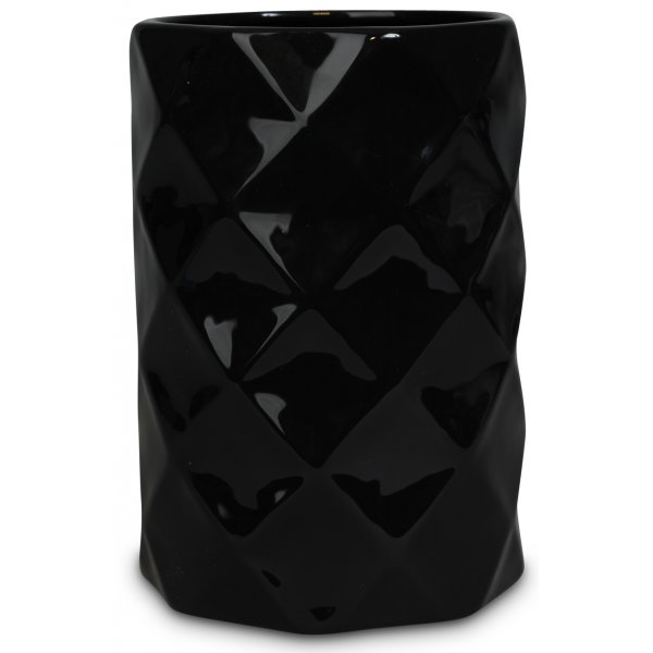 Vase Romb H22 cm - Svart