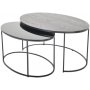 Edler ovalt salongbord 100x70 | 80x50 cm - Sort