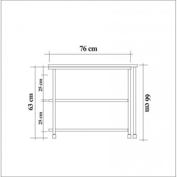 Melin sidebord - Furu/svart